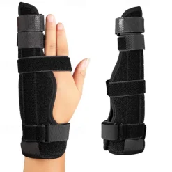 Metacarpal Finger Splint Hand Brace Pinky Finger Splint For Boxer Fractures Broken Ring Little Finger Cast Trigger Finger Immobilizer Straightener Ulnar Gutter Splint Support - Right Large