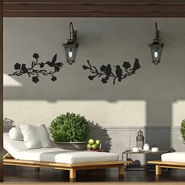 Metal Birds Wall Art Metal Birds Wall Decor Art Birds For Home Garden Garden Patio Outdoor Decoration