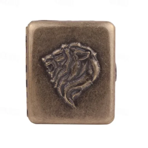 Metal Cigarette Case, Creative Embossed Design, Holds 20 Cigarettes