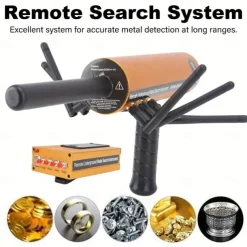 Metal Detector 30m Depth 1200m Range 6 Antenna Highly Accurate Metal Pinpointer Handheld Golden Diamond Miner Detector Metal Finding Detector Remote Search Underground Metal Device for Silvery Copper