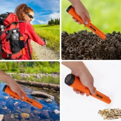 Metal Detector Pinpointer, Fully Submersible Waterproof Handheld Pin Pointer Wand, Search Treasure Pinpointing Finder Probe for Adults, Kids