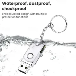Metal USB 3.0 High Speed Flash Drive Pen Drive 32G/64G/128G Waterproof Flash Disk Mini Memory 32G U Flash Memory Sticks