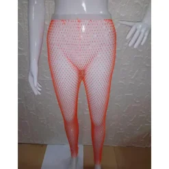 Metallic Sparkle Sexy Pants Sheer Mesh Rhinestone Cover Up Disco Fancy Dress Women's Carnival Party Club Pride Parade Adults' Pants