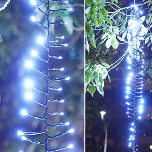 Meteor Shower Rain Lights Outdoor Christmas Hanging Firecracker String Light Snow Falling Raindrop Icicle Fairy Lights for Xmas Tree Garden Decor AC110V -220V EU US Plug Upgrade
