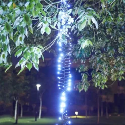 Meteor Shower Rain Lights Outdoor Christmas Hanging Firecracker String Light Snow Falling Raindrop Icicle Fairy Lights for Xmas Tree Garden Decor AC110V -220V EU US Plug Upgrade