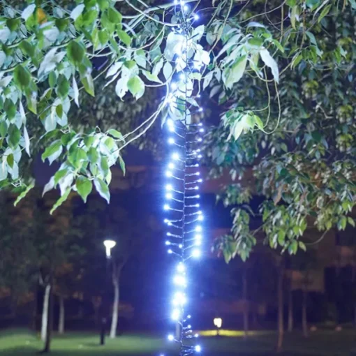 Meteor Shower Rain Lights Outdoor Christmas Hanging Firecracker String Light Snow Falling Raindrop Icicle Fairy Lights for Xmas Tree Garden Decor AC110V -220V EU US Plug Upgrade