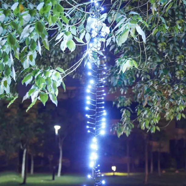 Meteor Shower Rain Lights Outdoor Christmas Hanging Firecracker String Light Snow Falling Raindrop Icicle Fairy Lights for Xmas Tree Garden Decor AC110V -220V EU US Plug Upgrade