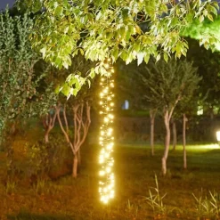 Meteor Shower Rain Lights Outdoor Christmas Hanging Firecracker String Light Snow Falling Raindrop Icicle Fairy Lights for Xmas Tree Garden Decor AC110V -220V EU US Plug Upgrade