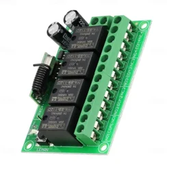 433Mhz Universal Wireless Remote Control Switch DC 12V 4CH relay Receiver Module with 4 Channel RF Remote