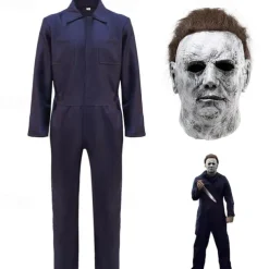 Michael Myers Halloween Cosplay Costume Mask Party Costume Halloween Cosplay Scary Costume Adults' Men's Halloween Carnival Masquerade Performance Party Easy Halloween Costumes Dress Up