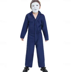 Michael Myers Halloween Costume Scary Costume Kid's Boys' Children's Day Masquerade Party Easy Halloween Costumes Dress Up