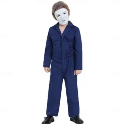 Michael Myers Halloween Costume Scary Costume Kid's Boys' Children's Day Masquerade Party Easy Halloween Costumes Dress Up