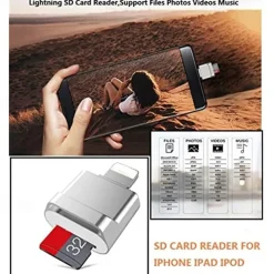 Micro SD Card Reader Converter Suitable For IPhone IPadOTG To Micro SD/TF Card Reader Viewer Adapter Memory Card Reading For IPhone 14/13/12/Pro/11/X/XR/Max/8 Support IOS 13 And ExFAT & FAT32