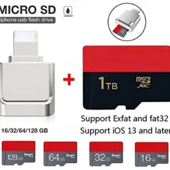Micro SD Card Reader Converter Suitable For IPhone IPadOTG To Micro SD/TF Card Reader Viewer Adapter Memory Card Reading For IPhone 14/13/12/Pro/11/X/XR/Max/8 Support IOS 13 And ExFAT & FAT32