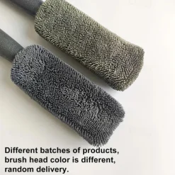 Microfiber Car Tire Brush With Long Handle, Tire Brush, Car Wheel Hub Brush, Wheel Rim Cleaning Brush, Handheld Car Washing Brush, Detailing Brush, Car Maintenance, Cleaning Supplies