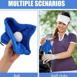 Microfiber Golfs Towel with Telescopic Rope Towels Washcloth Water Absorption Golfs Towel Golfs Accessories