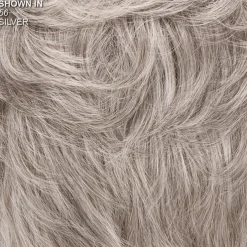 Mid Length Color Me Beautiful WhisperLite Wig Beautiful Mid-Length Layered Waves with Elegant Wispy Bangs / Multi-tonal Shades of Blonde Silver Brown and Red