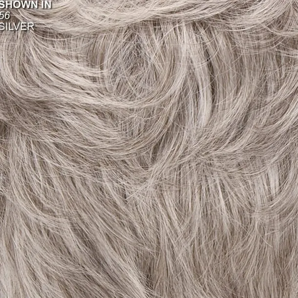Mid Length Color Me Beautiful WhisperLite Wig Beautiful Mid-Length Layered Waves with Elegant Wispy Bangs / Multi-tonal Shades of Blonde Silver Brown and Red