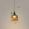 Mid-Century Glass Pendant Lamp with an American Retro Style for Bedside Hallways Aisles 110-240V