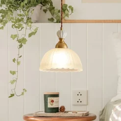 Mid-Century Modern Simple Glass Island Design Pendant Light Bowl-Shaped Lampshade 85-265V