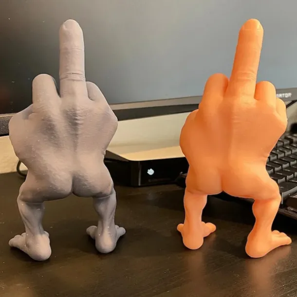 Middle Finger Figure With Legs, 3/7 Inches Tall The Finger with Legs, Creative Middle Finger Resin Sculpture Decoration for Home Office Desktop, Funny Gag Gift, Desk Accessory