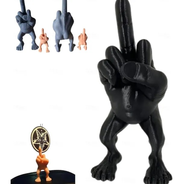 Middle Finger Figure With Legs, 3/7 Inches Tall The Finger with Legs, Creative Middle Finger Resin Sculpture Decoration for Home Office Desktop, Funny Gag Gift, Desk Accessory