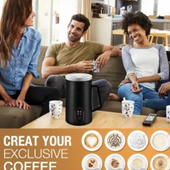 Milk Frother Electric Milk Steamer Foam 4 In 1 Coffee Foam Maker Maker Automatic Commercial Electric Milk Frother Machine