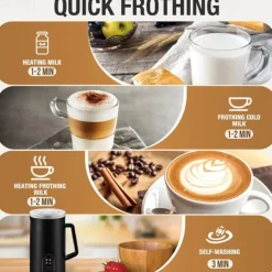 Milk Frother Electric Milk Steamer Foam 4 In 1 Coffee Foam Maker Maker Automatic Commercial Electric Milk Frother Machine