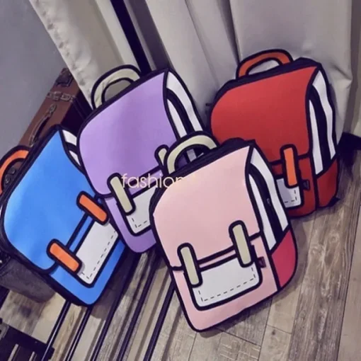 Mini Backpack Student 3D Backpack Fashion Two-Dimensional Teenager Boys Girls Trend Backpack For School Opens, Back to School Gift