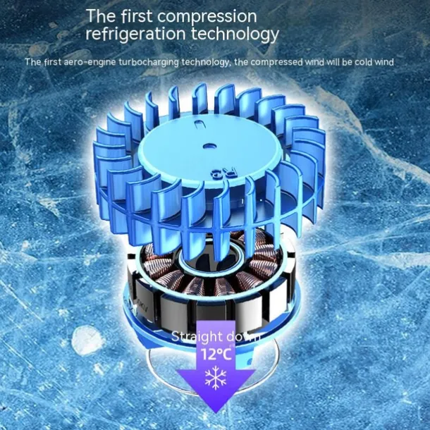 Mini Bladeless Neck Fan – USB Rechargeable Air Cooler with Digital Display, Portable Power Vent for Indoor and Outdoor Use