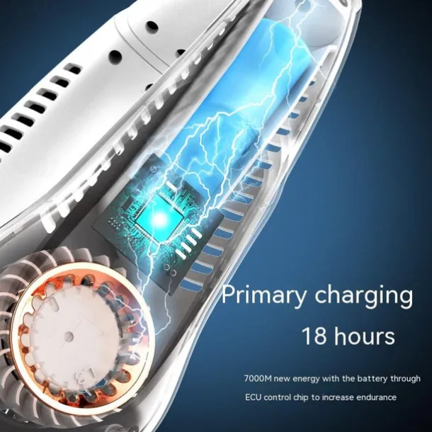 Mini Bladeless Neck Fan – USB Rechargeable Air Cooler with Digital Display, Portable Power Vent for Indoor and Outdoor Use