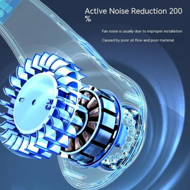 Mini Bladeless Neck Fan – USB Rechargeable Air Cooler with Digital Display, Portable Power Vent for Indoor and Outdoor Use