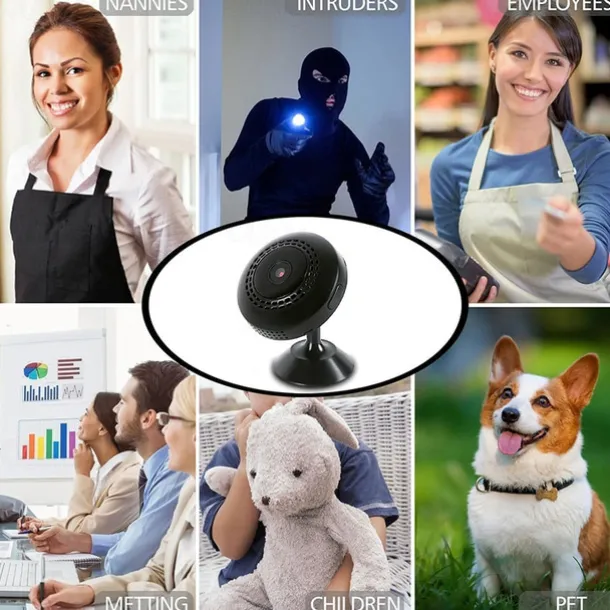 Mini Camera WiFi Wireless IP Cameras for Home Security Surveillance with Video 1080P Small Portable Nanny Cam with Phone App Motion Detection Night Vision for Indoor Outdoor Small Camera