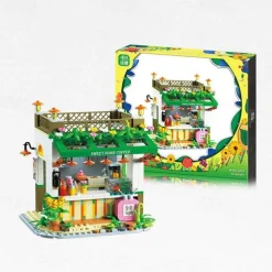 Mini City Shop Street View Building Blocks Model SetSimulation Architecture Collection Particle Construction Building Bricks ToyHome Decoration