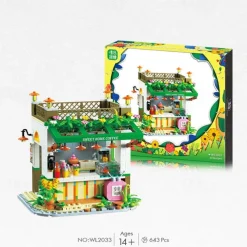 Mini City Shop Street View Building Blocks Model SetSimulation Architecture Collection Particle Construction Building Bricks ToyHome Decoration