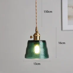 Mini Clear Glass Pendant Light with Switch Small Vintage Rustic Pendant Lamp Retro Farmhouse Pendant Light Fixture Decorative Pendant Lighting for Hallway Bedside Over Table