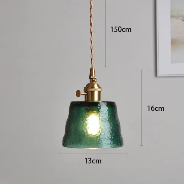 Mini Clear Glass Pendant Light with Switch Small Vintage Rustic Pendant Lamp Retro Farmhouse Pendant Light Fixture Decorative Pendant Lighting for Hallway Bedside Over Table