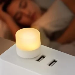 Mini Colorful Night Lights USB Plug Lamp 5V 1W Super Bright Eye Protection Book Light Computer Mobile Power Charging USB Small LED Night Light