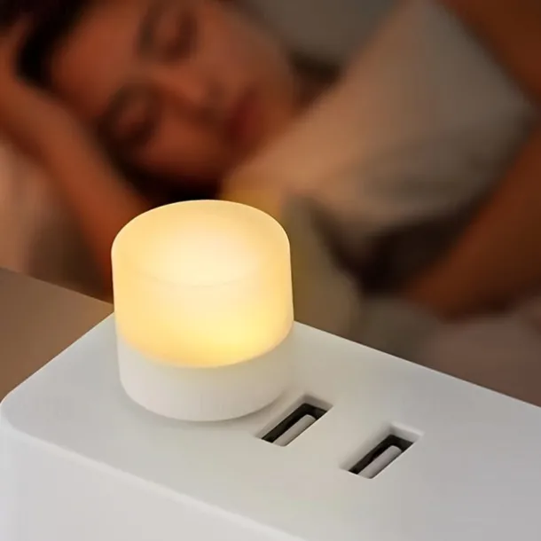 Mini Colorful Night Lights USB Plug Lamp 5V 1W Super Bright Eye Protection Book Light Computer Mobile Power Charging USB Small LED Night Light