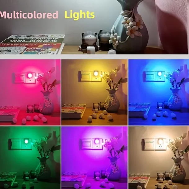 Mini Colorful Night Lights USB Plug Lamp 5V 1W Super Bright Eye Protection Book Light Computer Mobile Power Charging USB Small LED Night Light
