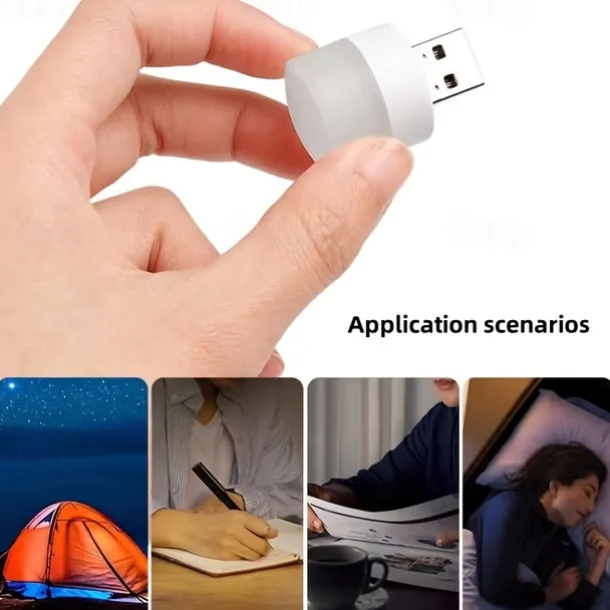 Mini Colorful Night Lights USB Plug Lamp 5V 1W Super Bright Eye Protection Book Light Computer Mobile Power Charging USB Small LED Night Light