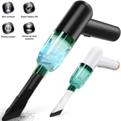 Mini Cordless Vacuum Cleaner Rechargeable Wireless Vacum Cleaner For Students Home Car Office Dual-use USB Handheld Dry Wet Strong Suction