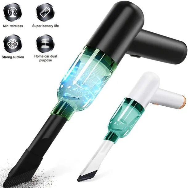 Mini Cordless Vacuum Cleaner Rechargeable Wireless Vacum Cleaner For Students Home Car Office Dual-use USB Handheld Dry Wet Strong Suction