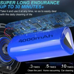 Mini Cordless Vacuum Cleaner Rechargeable Wireless Vacum Cleaner For Students Home Car Office Dual-use USB Handheld Dry Wet Strong Suction