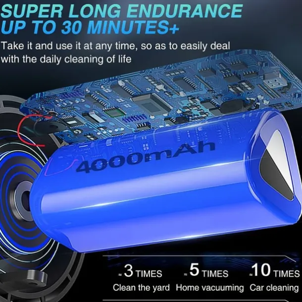 Mini Cordless Vacuum Cleaner Rechargeable Wireless Vacum Cleaner For Students Home Car Office Dual-use USB Handheld Dry Wet Strong Suction