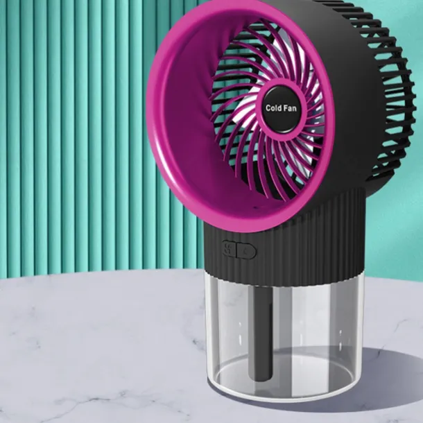 Mini Desktop Air Cooler Spray Fan – USB Rechargeable Water Mist Humidifier Air Conditioner Fan for Home or Office