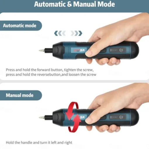 Mini Electric Screwdriver 3.6 V Electric Screwdriver Set with LED 20/105 Pieces Cordless Screwdriver Set 4 Speeds 5 Nm and 2.5 Nm