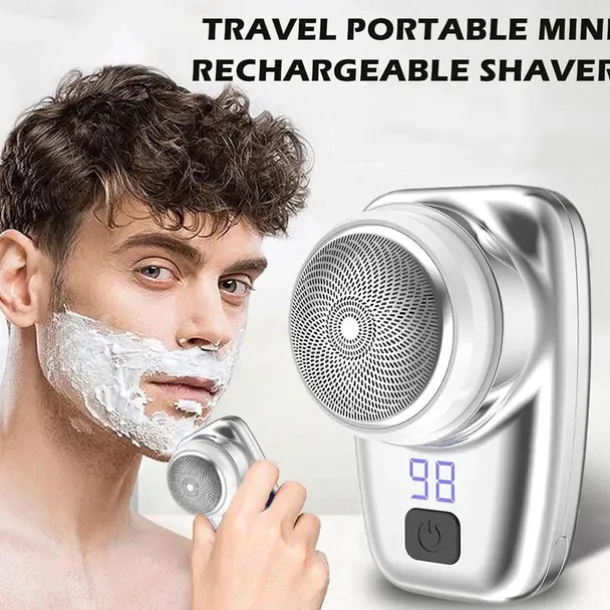 Mini Electric Shaver Men's Portable Electric Shaver Washable Beard Trimmer USB Rechargeable Men's Razor Face Full Body Shave