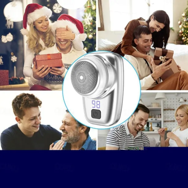 Mini Electric Shaver Men's Portable Electric Shaver Washable Beard Trimmer USB Rechargeable Men's Razor Face Full Body Shave