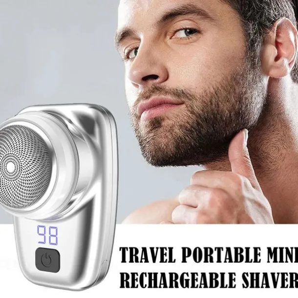 Mini Electric Shaver Men's Portable Electric Shaver Washable Beard Trimmer USB Rechargeable Men's Razor Face Full Body Shave